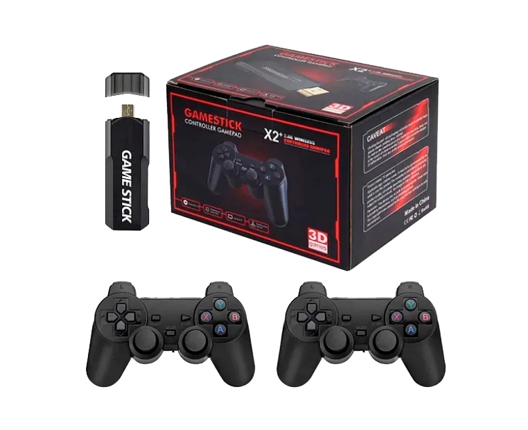 Game Stick Retro X2, 64GB, 35000 Jogos + 2 Controles Sem Fio