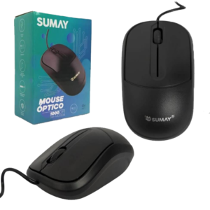 Mouse Optico com Fio USB 1000dpi SM-MO1308 Preto - Sumay