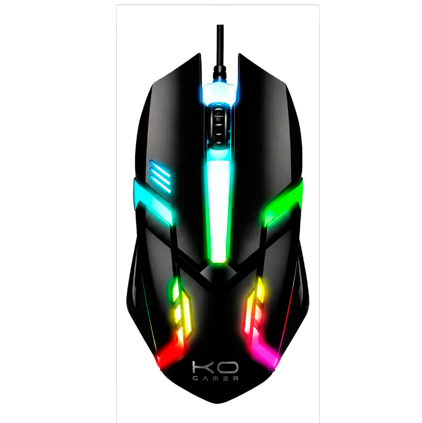 Mouse Gamer Óptico 1600 Dpi Ajustável Cabo Usb Led Colorido