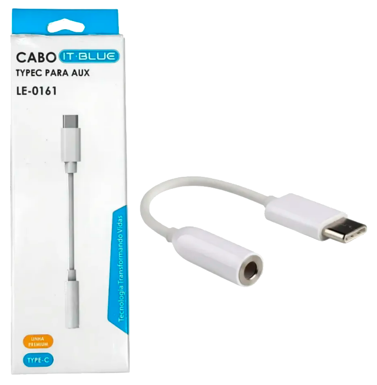 Cabo Adaptador Tipo C Para P2 Fone De Ouvido It-blue Le-0156 - Imagem 2