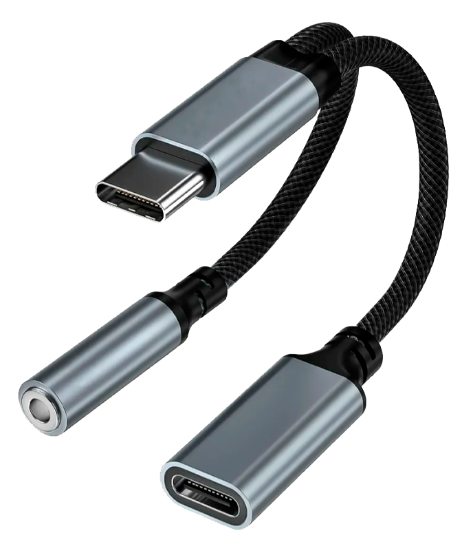 Adaptador Gcm Cases Tipo C Para Tipo C E P2 Fone 2 Saídas