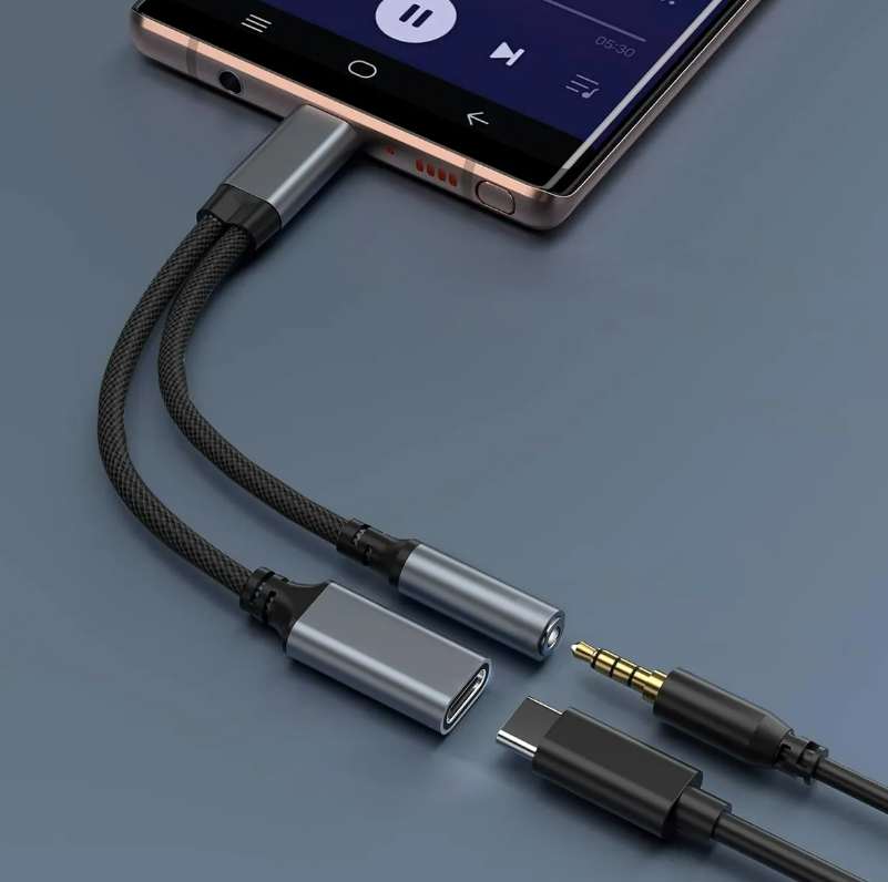 Adaptador Gcm Cases Tipo C Para Tipo C E P2 Fone 2 Saídas - Imagem 3