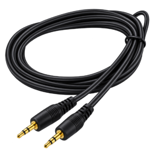Cabo Auxiliar P2 x P2 1,5m Áudio Estéreo Dex Preto Conector Inox